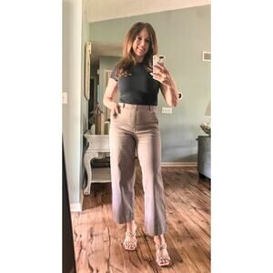 SPANX Stretch Twill Cropped Wide Leg Pull On Pants Small Long